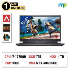 Laptop Dell Gaming G15 5520 i7-12700H/16GB/SSD 1TB/RTX 3060/15.6