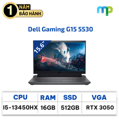 Laptop Dell Gaming G15 5530 I5-13450HX/16GB/SSD 512GB/RTX 3050 6GB/15.6