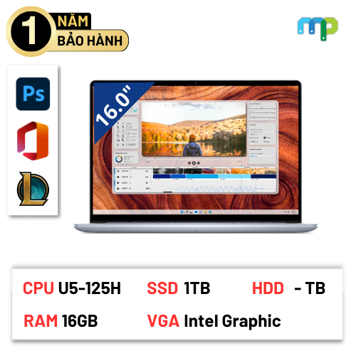 Laptop Dell Inspiron 7640 Plus Core Ultra 5-125H /16GB /SSD 1TB /16″ 2.5K