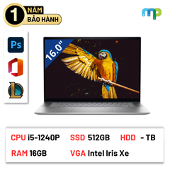 Laptop Dell Inspiron 16 5620 (i5-1240P/ 16GB/ 512GB SSD/ 16