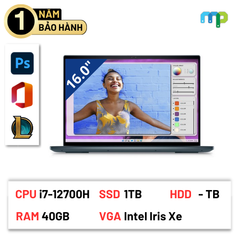 Laptop Dell Inspiron 16 Plus 7620 (i7-12700H/ 40GB/ 1TB SSD/16