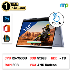 Laptop Dell Inspiron 7435 2-in-1 (Ryzen 5-7530U/ 8GB/ 512GB SSD/ 14 inch FHD+ Touch/ Win11)