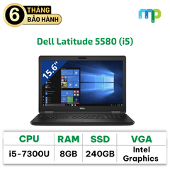 Laptop Dell Latitude 5580 (i5 7300U/ 8GB DDR4/ 240GB SSD/ 15.6