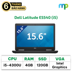Laptop Dell Latitude E5540 (Core i5-4300U/ 4GB/ 120GB SSD/ Intel Graphics 5500/ 15.6