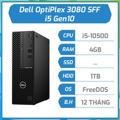 Máy bộ hãng Dell OptiPlex 3080 SFF (Intel Core i5-10500/4Gb/1Tb HDD/DVD/1Yr)