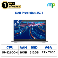 Laptop Dell Precision 3571 I5-12/16GB/SSD 512GB/T600/15.6