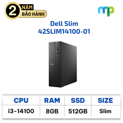 Máy bộ Dell i3-14100/8GB/512GB/PSU 180W/Win11H/2Y 42SLIM14100-01