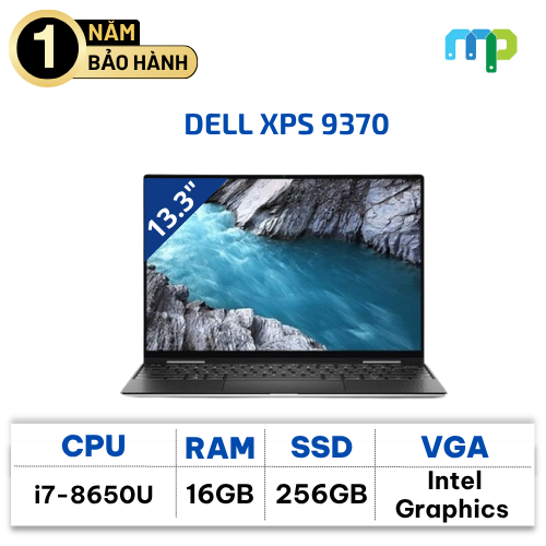 Laptop DELL XPS 9370 I7-8650U/16GB/SSD 256GB/13.3
