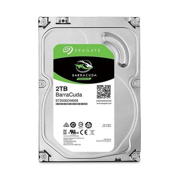 HDD Seagate BarraCuda 2TB 3.5 inch SATA III 256MB Cache 7200RPM ST2000DM008