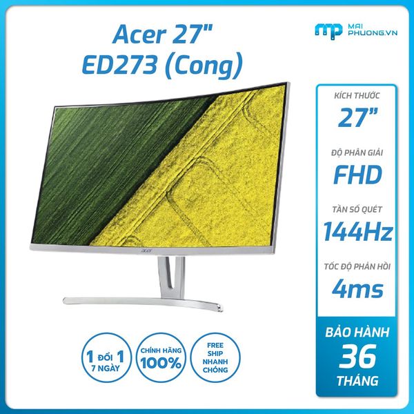 Màn Hình cong Acer 27 inch ED273 1920x1080/VA/144Hz/4ms