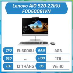 Máy bộ hãng Lenovo AIO IdeaCentre 520-22IKU i3-6006U/4GB/1TB/21.5