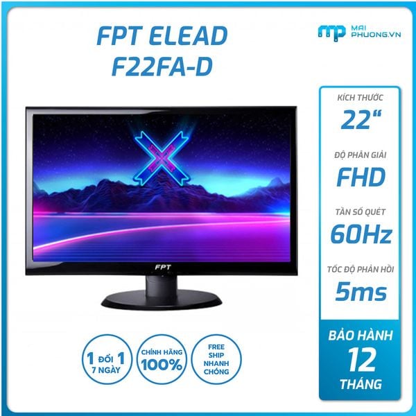 Màn hình FPT ELEAD F22FA-D (22 inch LED/TN/FHD/60Hz/5ms/VGA+DVI_D/12T