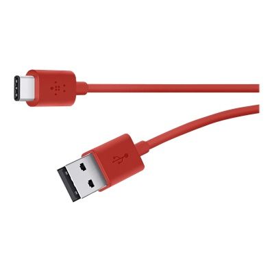 Cáp chuyển3A 1.8M USB -A to USB-C Charge Belkin F2CU032bt06-RED