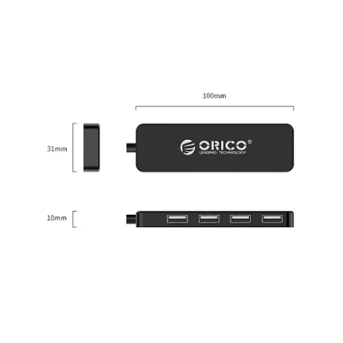 Bộ chia USB HUB 4 cổng USB 2.0 Orico FL01-BK