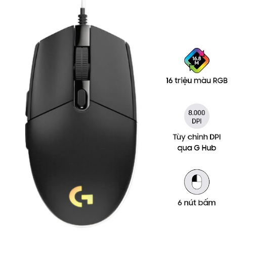 Chuột có dây Gaming Logitech G102 Gen 2 - Đen
