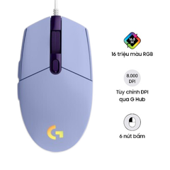 Chuột Gaming Logitech G203 - Tím 910-005853