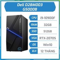 Máy bộ Dell Gaming Desktop D28M003 (i9-10900F/32Gb/512GB/NVIDIA GeForce RTX 2070 Super 8GB GDDR6/Win10)