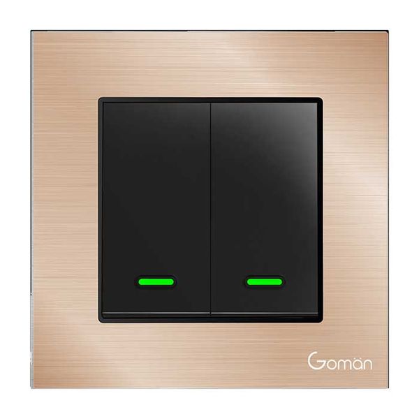 Công tắc đèn Zigbee 2 nút GOMAN GM-Z1G86-312S/B/G