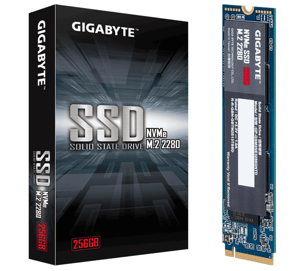 Ổ cứng SSD Gigabyte 256GB M.2 2280 NVMe Gen3 x4 (GP-GSM2NE3256GNTD)