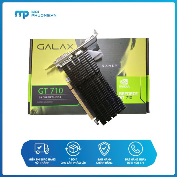 Card màn hình Galax Geforce GT710 1GB Heatsink DDR3 71GGF4DC00WG