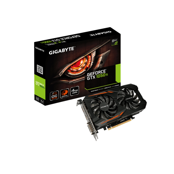 Card màn hình Gigabyte GTX 1050Ti 4GB GDDR5 OC (GV-N105TOC-4GD)