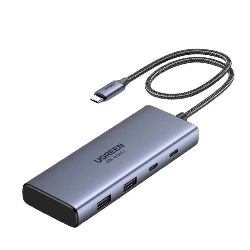 Hub USB-C sang 2 HDMI/ 2 USB A/ 2 USB C/ 1 PD 100w/ Đầu đọc thẻ SD/TF Ugreen 45380