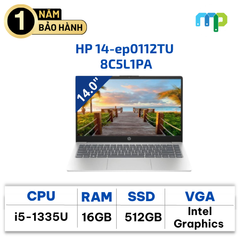 Laptop HP 14-ep0112TU I5-1335U/16GB/SSD 512GB/14.0