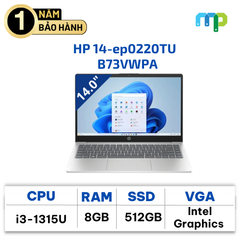 Laptop HP 14-ep0220TU I3-1315U/8GB/SSD 512GB/14.0