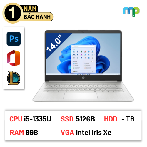 Laptop HP 14s-ep0128TU (i5-1335U/ 8GB/ 512GB SSD/ 14.0