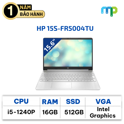 Laptop HP 15S-FR5004TU I5-1240P/16GB/SSD 512GB/15.6