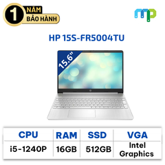Laptop HP 15S-FR5004TU I5-1240P/16GB/SSD 512GB/15.6
