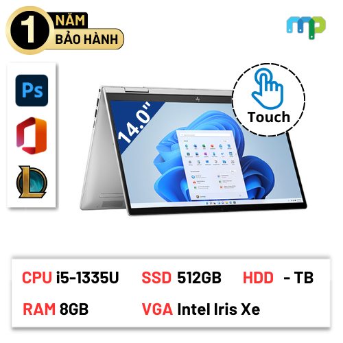 Laptop HP Envy X360 14-es0013dx (i5-1335U/ 8GB/ 512GB SSD/ 14.0