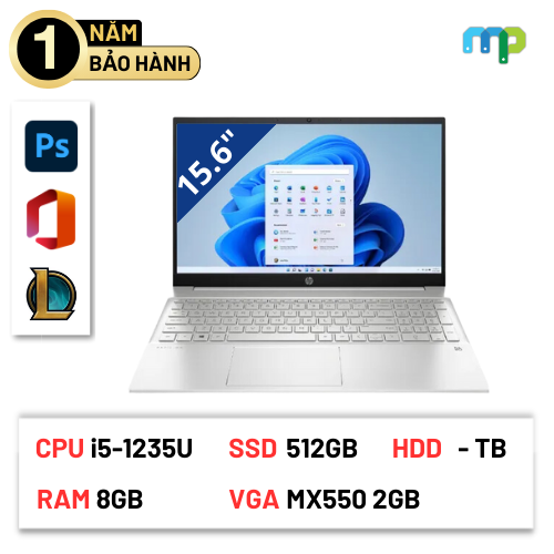 Laptop HP Pavilion 15-eg2063TX (i5-1235U/ 8GB/ 512GB/ MX550 2GB/ 15.6