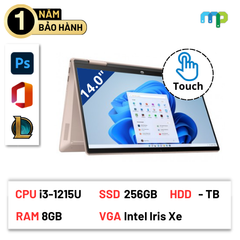 Laptop HP Pavilion X360 14-ek0130TU (i3-1215U/ 8GB/ 256GB SSD/ 14.0 FHD Touch/ W11SL/ VÀNG) 7C0P5PA