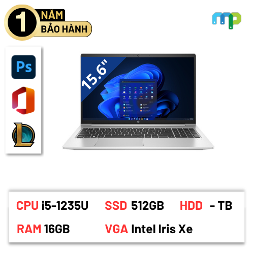 Laptop HP Probook 450 G9 I5-1235/16GB/SSD 512TB/15.6