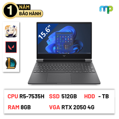 Laptop HP Victus 15-fb1013dx (R5-7535H/ 8GB/ 512GB SSD/ RTX 2050-4G/ 15.6