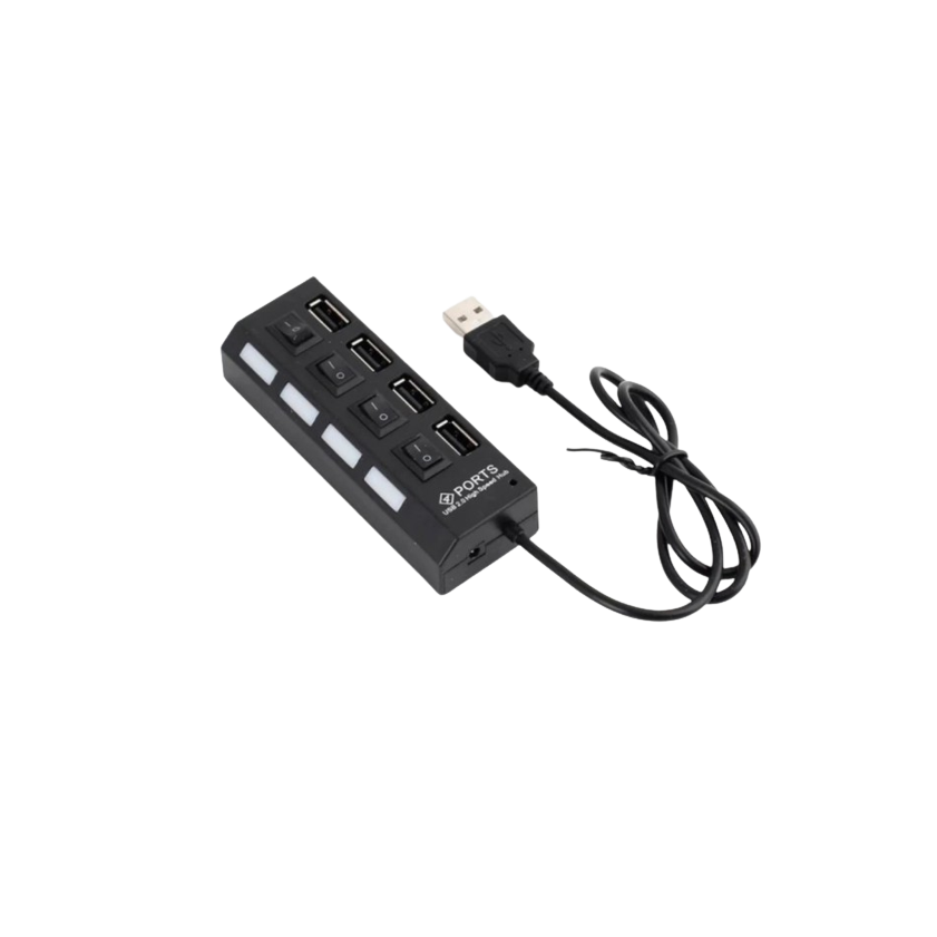 Bộ chia cổng USB 4 Cổng 2.0 có công tắc