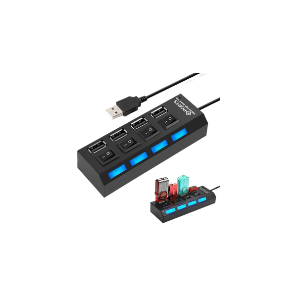 Bộ chia cổng USB 4 Cổng 2.0 có công tắc