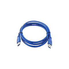 Cáp USB 1.5m đầu 2 cực xanh (H)