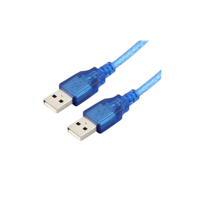 Cáp USB 1.5m đầu 2 cực xanh (H)