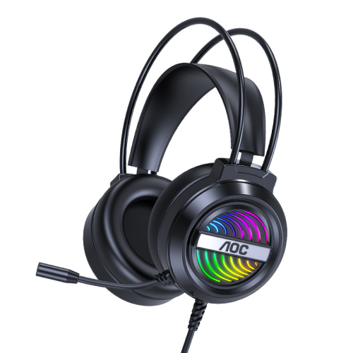 Tai nghe có dây USB LED màu đen AOC GH120