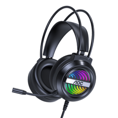 Tai nghe có dây USB LED màu đen AOC GH120