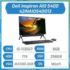 Máy bộ hãng Dell Inspiron AIO Desktops 5400 D2 (i5-1135G7/8GB/256GB SSD+1TB HDD/MX330-2GB/23.8
