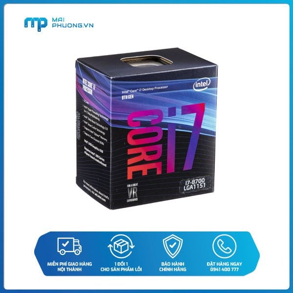 Bộ vi xử lý CPU Intel Core i7-8700