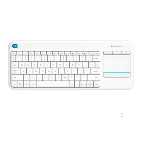 Bàn phím Logitech K400 PLUS Wireless/ Touchpad/ Trắng