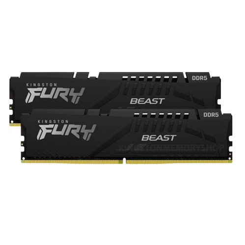 Bộ nhớ trong RAM Kingston Fury Beast 32GB (2x16GB) DDR5 4800MHz (KF548C38BBK2-32)