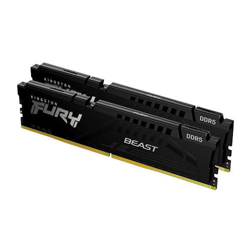 Bộ nhớ trong RAM Kingston Fury Beast 32GB (2x16GB) DDR5 4800MHz (KF548C38BBK2-32)