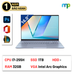 Laptop Asus Vivobook S16 S5606CA RI115WS Ultra 7-255H/32GB/SSD 1TB/ UMA/16