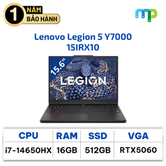 Laptop Lenovo Legion 5 Y7000 15IRX10 I7-14650HX/16GB/SSD 512GB/RTX 5060 8GB/15.6