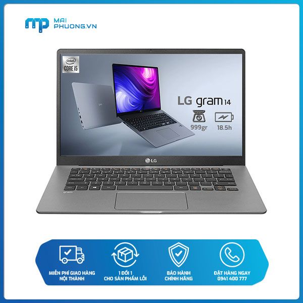 Laptop LG Gram (Intel® Core™ i5-1035G7/8GB DDR4 3200MHz/ 512GB M.2 SSD /Intel® Iris® Plus Graphics/14